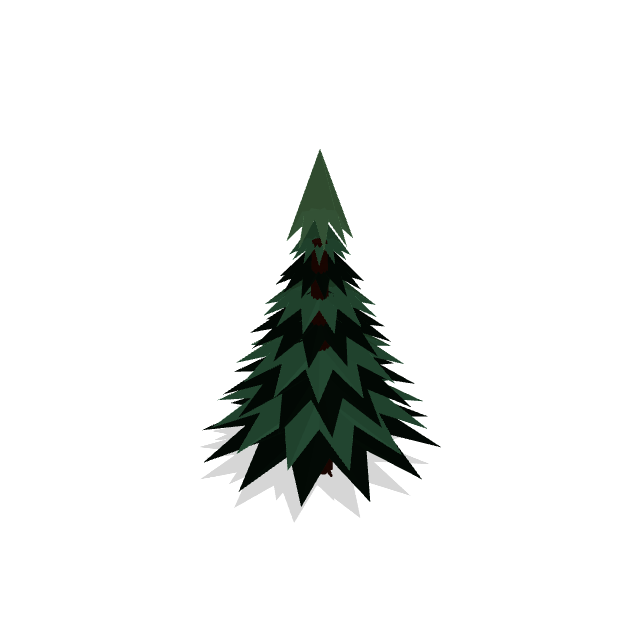Alpine Pine low-poly 3D model preview