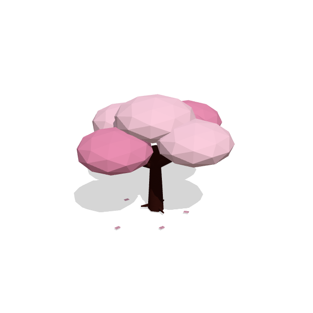 Sakura Bloom low-poly 3D model preview